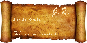 Jakab Rodion névjegykártya